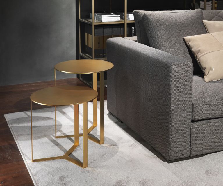 Marelli Table d'appoint design Clip Or perlé laqué