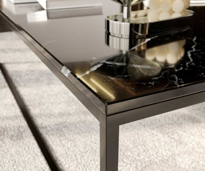 Marelli Frame Table basse marbre noir détail
