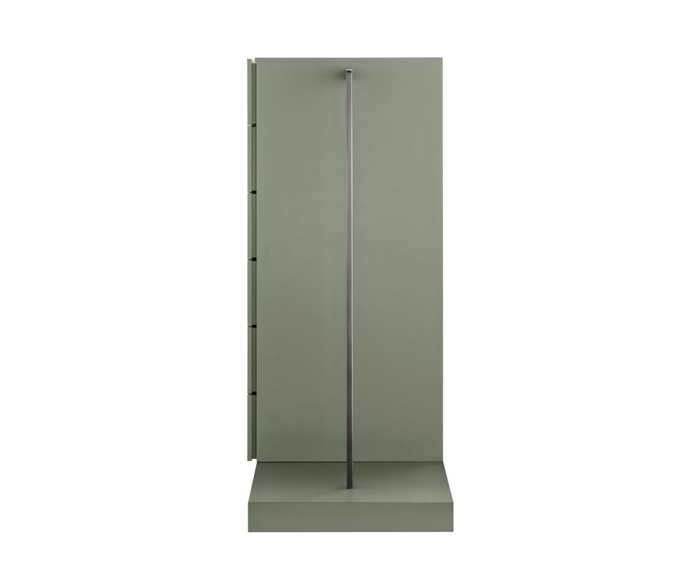 Novamobili Commode haute Easy 6 avec penderie vert forêt mat