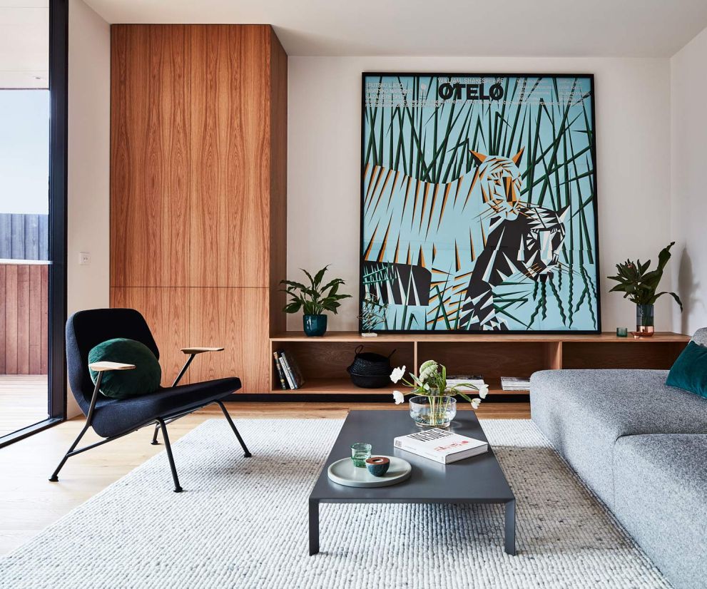 Prostoria Fauteuil design Oblique dans le salon