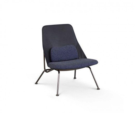 Exclusif Prostoria Strain Fauteuil Bleu Anthracite Chrome Noir