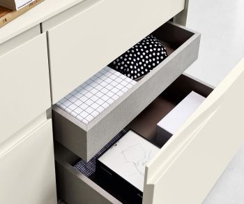 Exclusif Livitalia Vela Design Sideboard avec tiroir ouvert