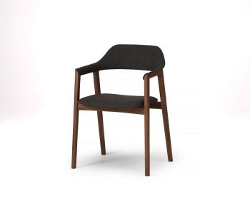 Conde House Chaise design Ten avec rembourrage du dossier, de l'assise et des accoudoirs