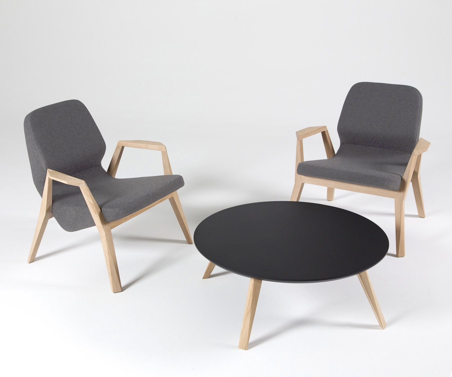 Moderne Prostoria Fauteuil design Oblique avec accoudoirs