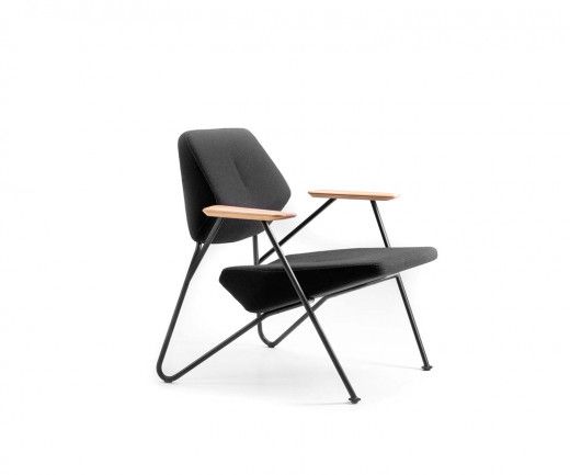 Fauteuil design exclusif Prostoria Polygon en noir