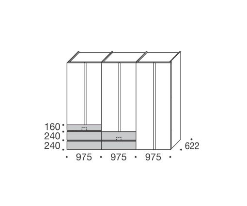 Livitalia Armoire design Collage Dimensions Esquisse Tailles Indications de taille