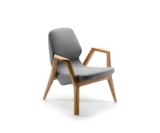 Exclusif Prostoria Fauteuil design Oblique avec accoudoirs massifs