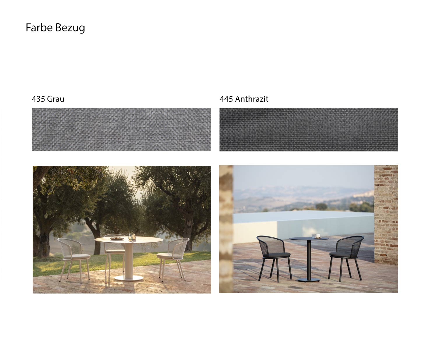 Todus Starling Design Canapé Balcon Tissu Couleurs Anthracite Gris