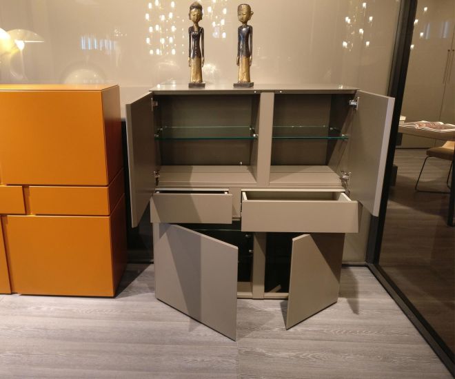 Haute qualité Livitalia Abaco Design Highboard Intérieur lorsque les éléments sont ouverts