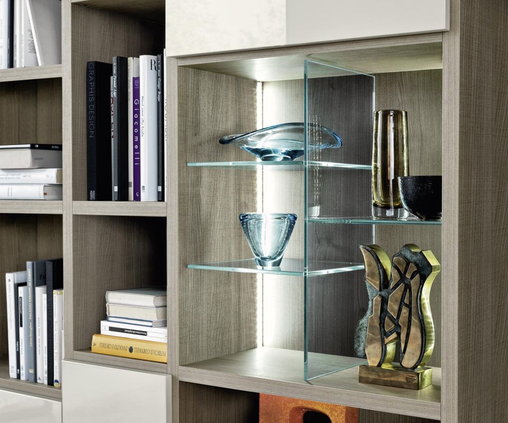 Bibliothèque design avec éclairage LED