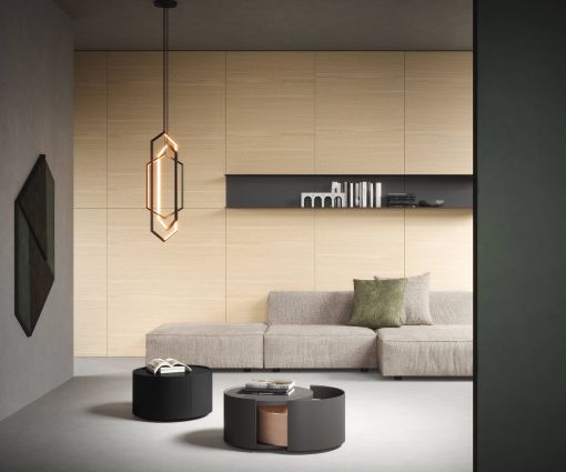 Table d'appoint gris foncé Novamobili Allout dans le salon